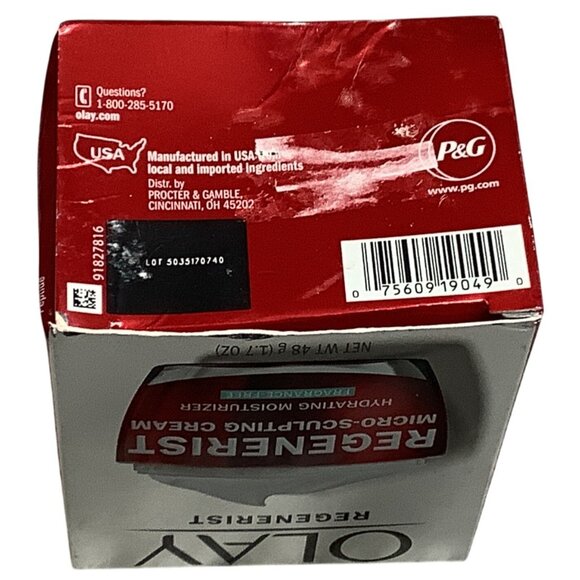 Olay Regenerist Micro-Sculpting Cream 48g Hydrating Moisturizer Fragrance-Free - Picture 5 of 5